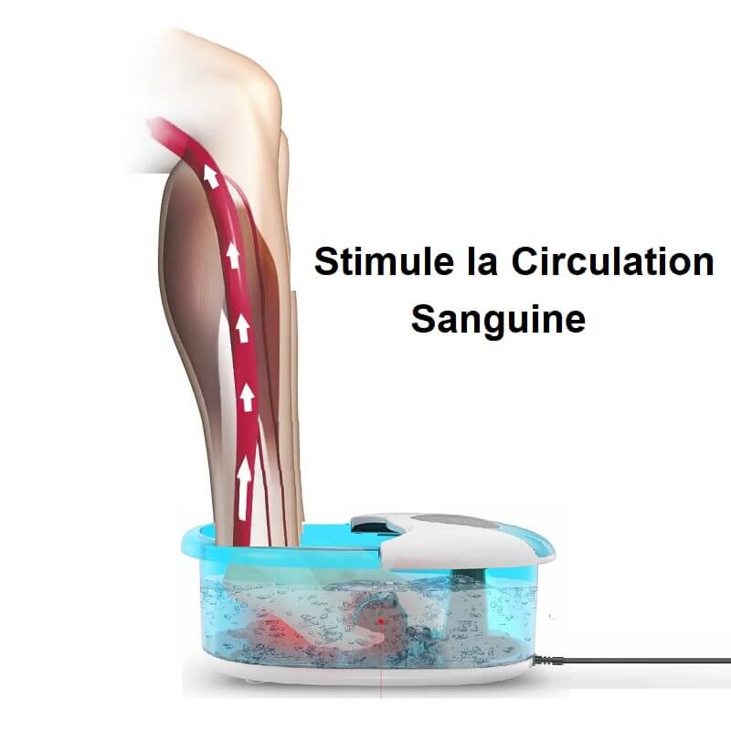Bain de Pieds Relaxant avec Massage Chauffant à Bulles