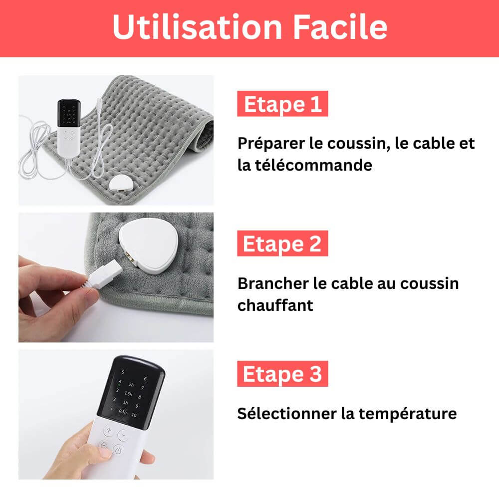 Coussin Chauffant pour Dos, Cou et Epaules
