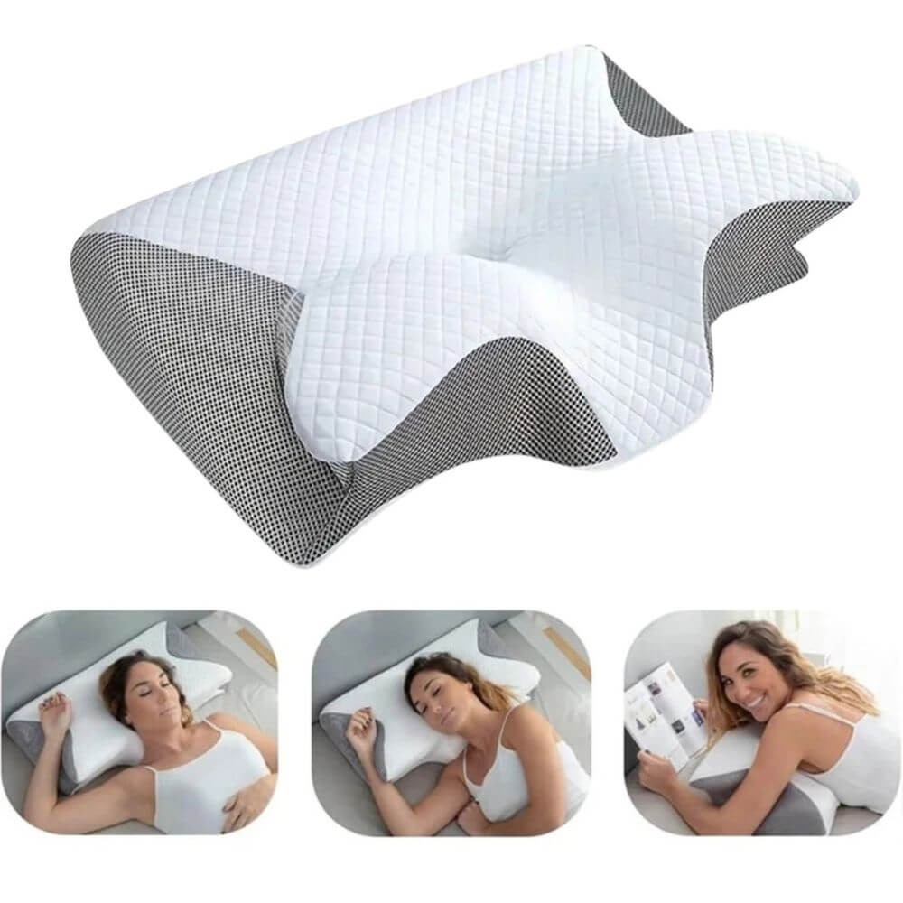 Oreiller Cervical Ergonomique - Design Papillon