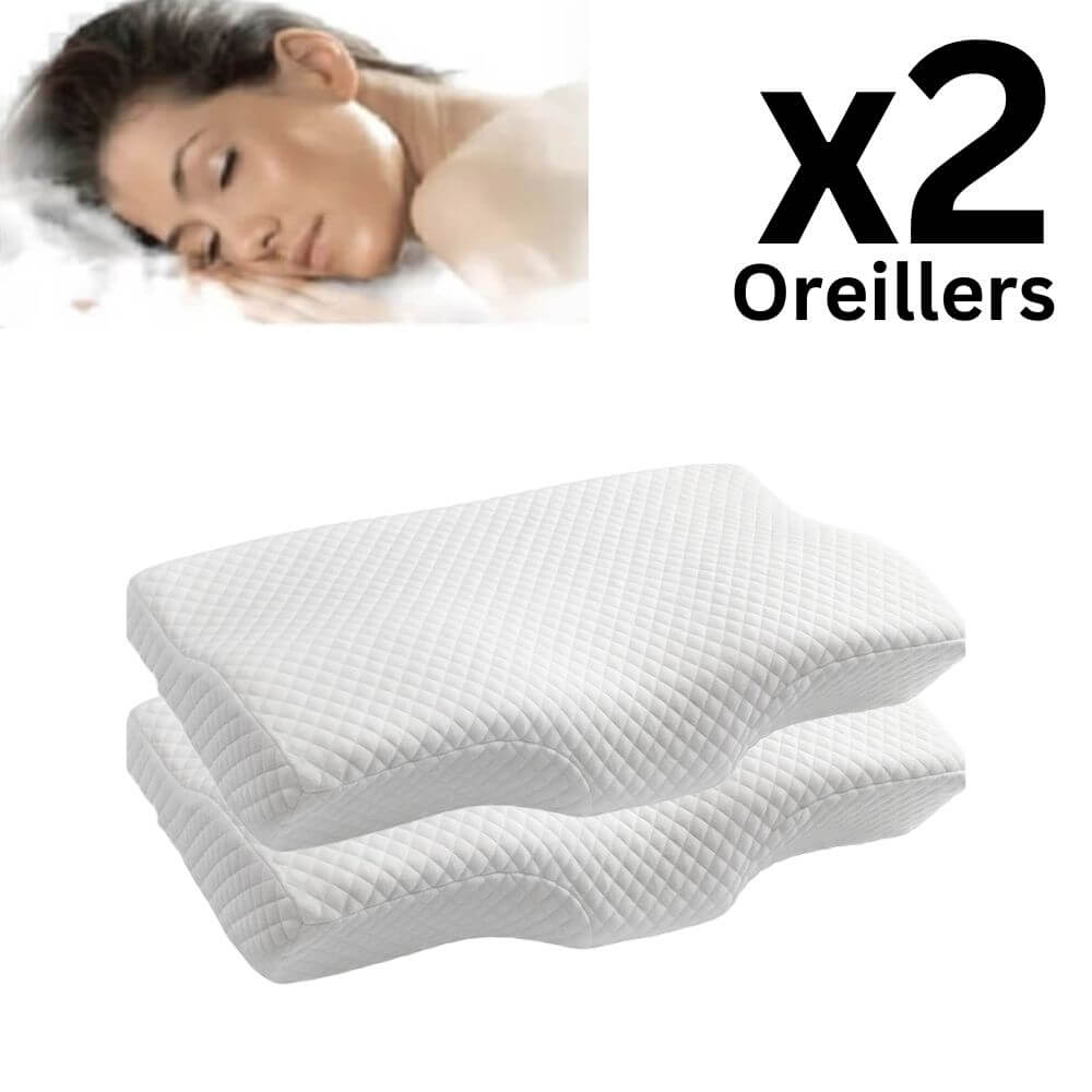 Oreiller Ergonomique Memoire de forme, Coussin Cervical Orthopédique, Oreiller Therapeutique